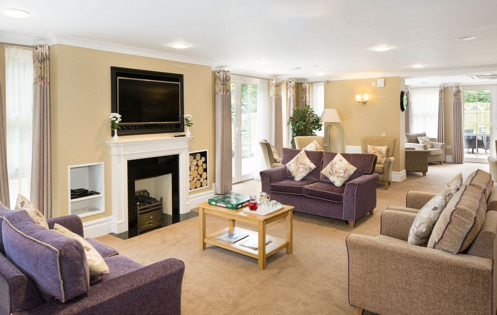 Communal Lounge of Thirlestaine Park Care Home in Cheltenham, Gloucestershire