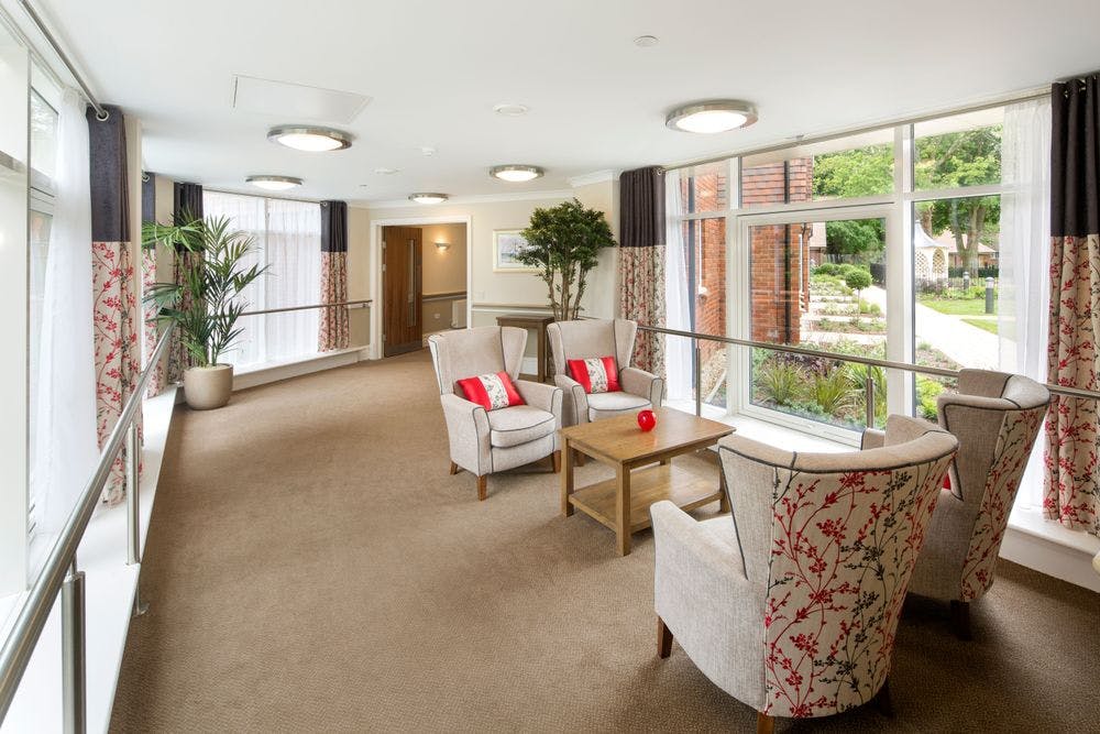 Communal Lounge of Woodland Manor Care Home in Beaconfield, Buckinghamshire