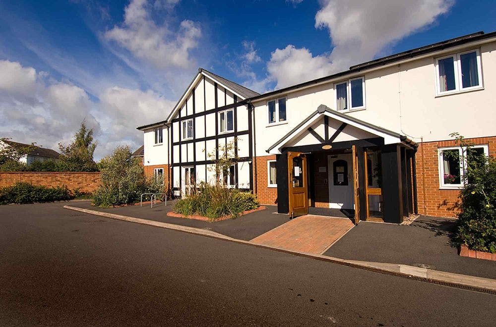Exterior of Waterside Care Home in Great Malvern, Worcestershire