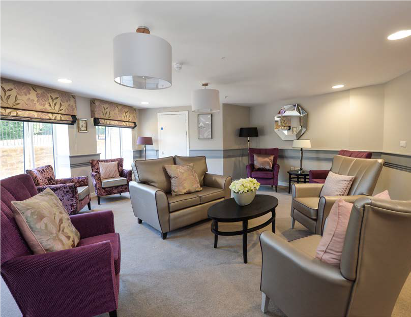 The communal area in The Grand Care Home in Nottingham