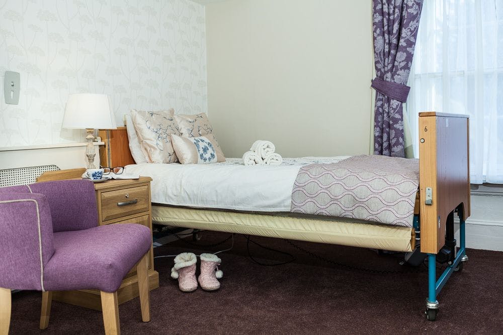 Bedroom at Mill House Care Home in Witney, Oxfordshire