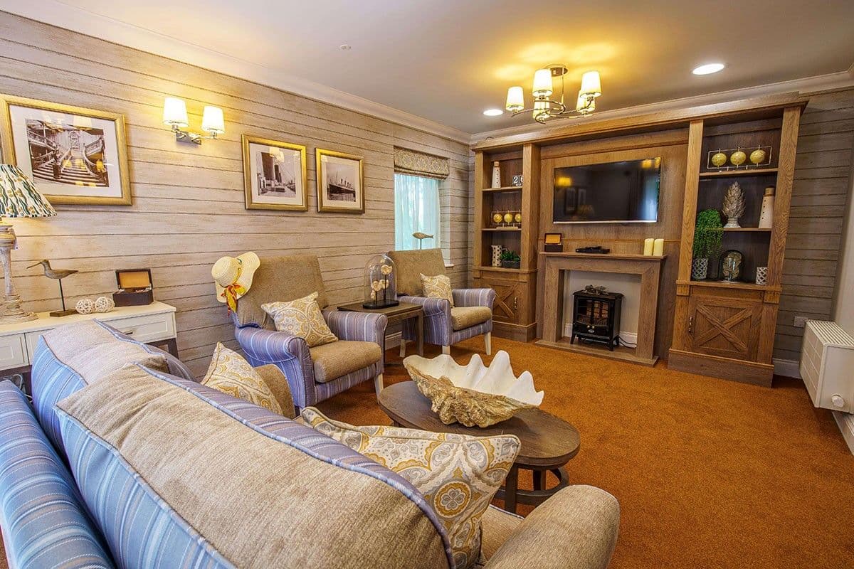 Communal Lounge of Ancasta Grove Care Home in Fareham, Hampshire