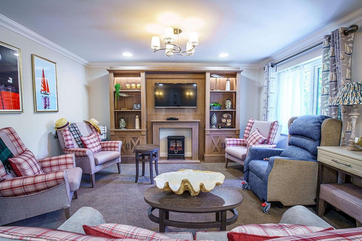 Communal Lounge of Ancasta Grove Care Home in Fareham, Hampshire