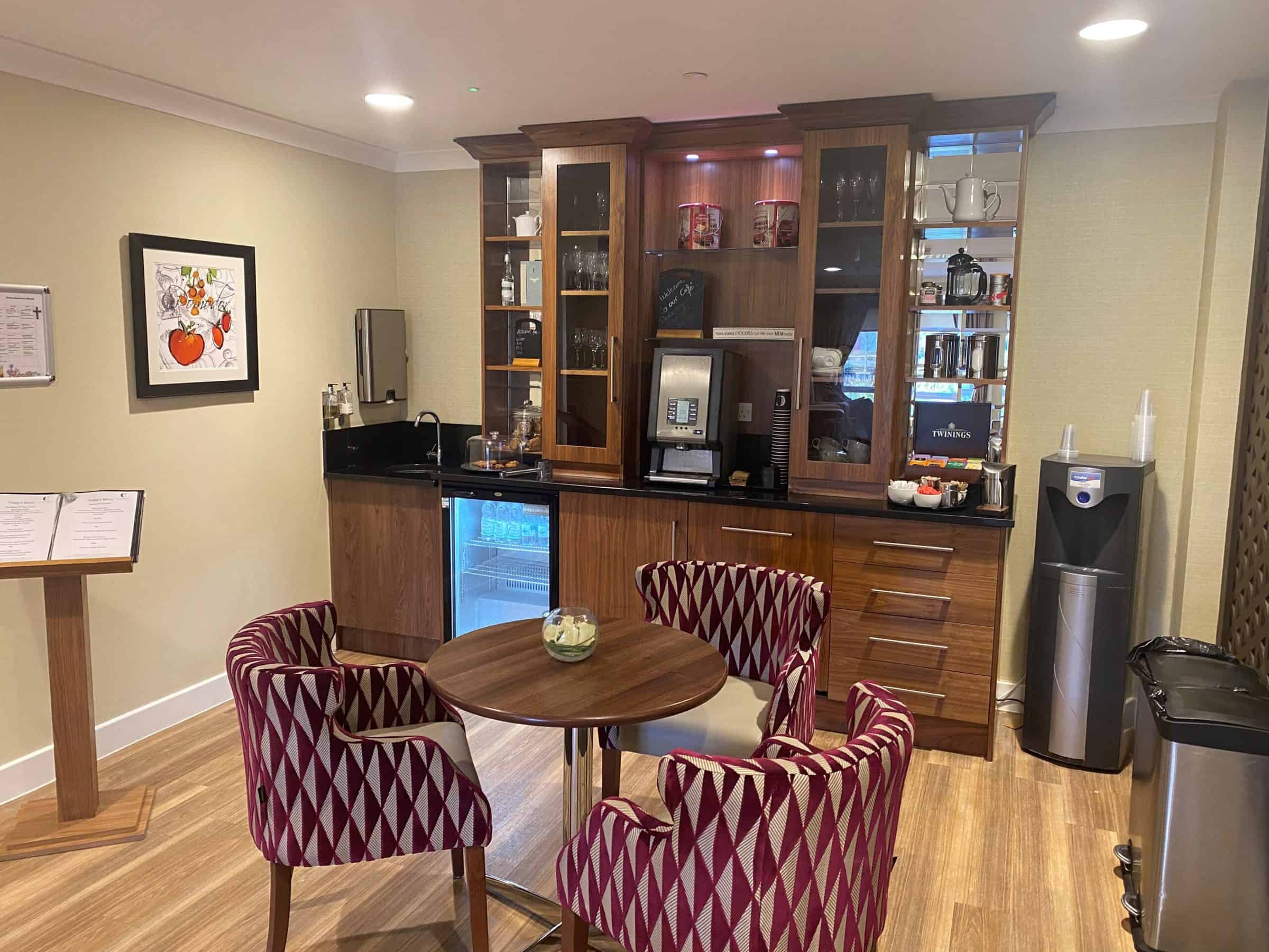 The communal area at Wellington Vale Care Home in Portsmouth, Hampshire