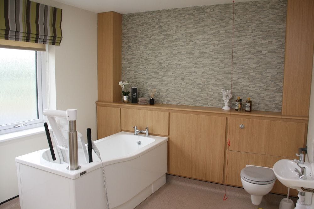 Bathroom of Ferrars Hall care home in Huntingdon, Cambridgeshire