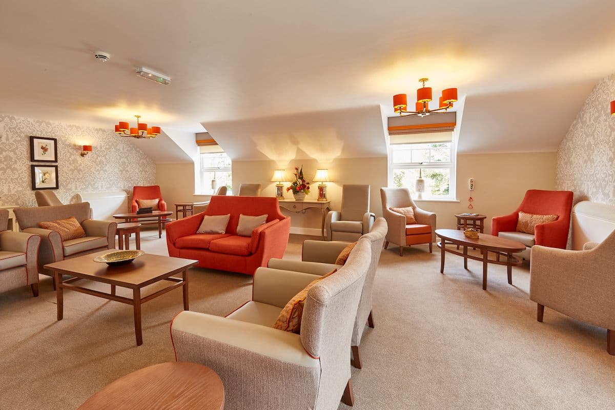 Communal Lounge of Rose Lodge Care Home in Market Deeping, South Kesteven