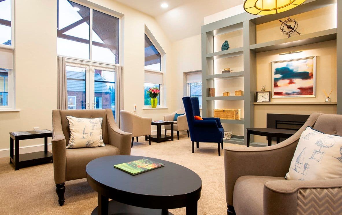 Communal Lounge of Abbots Wood Manor Care Home in Hailsham, Wealden