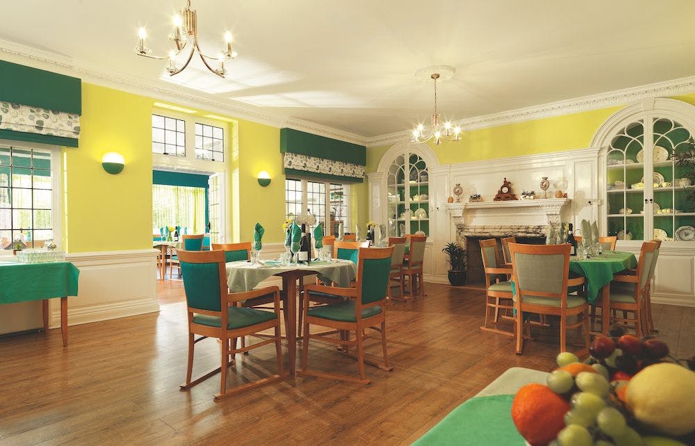 Dining Room at Burnham Lodge Care Home in Slough, Berkshire