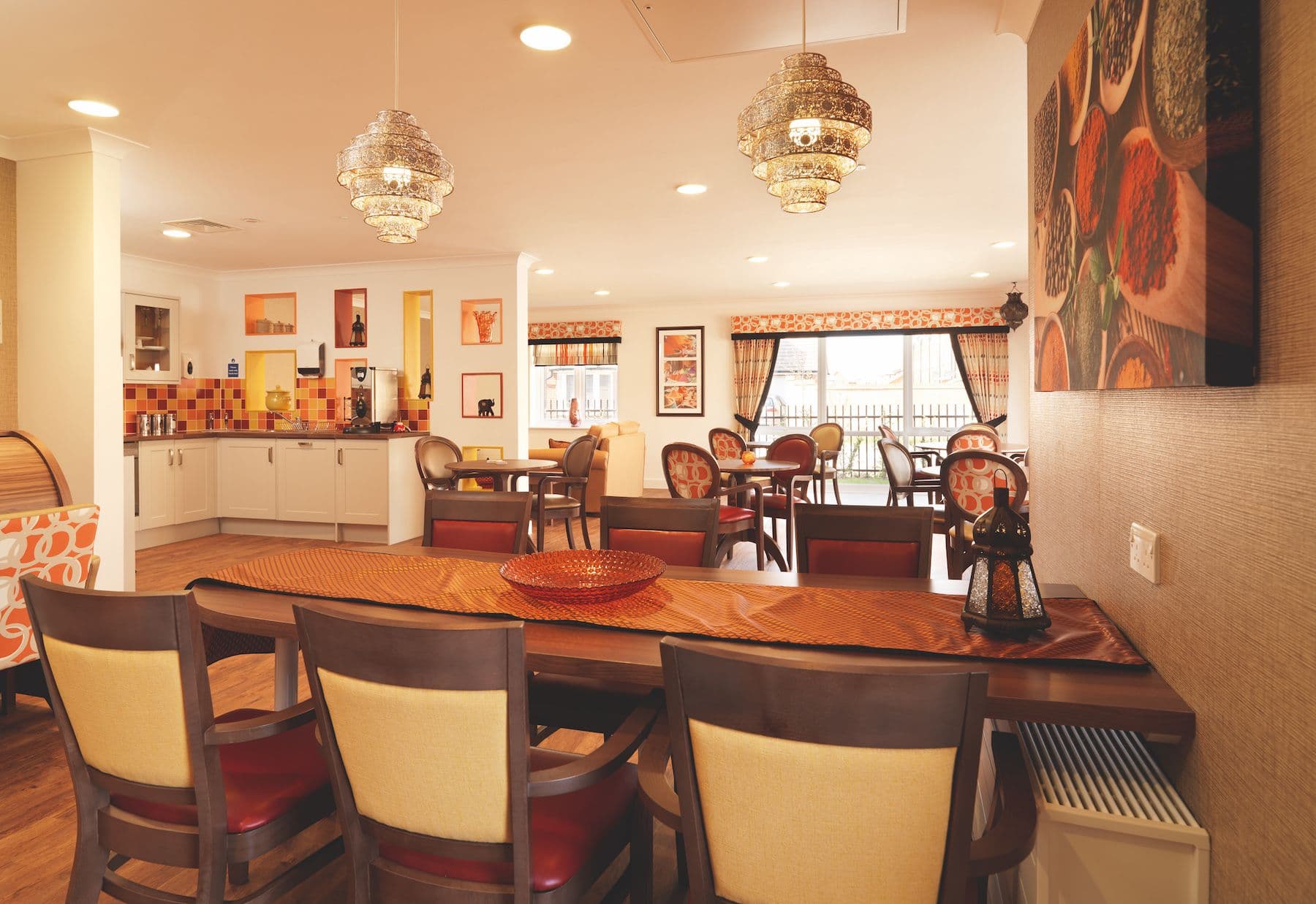 Dining Room at Hartford Court Care Home in Portsmouth, Hampshire