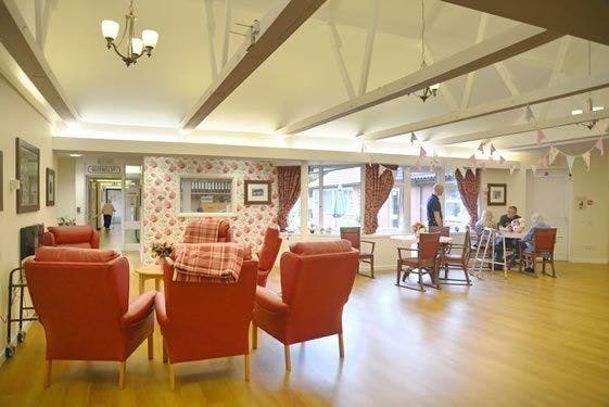 Communal Lounge at Orchard Blythe Care Home in Coleshill, Warwickshire
