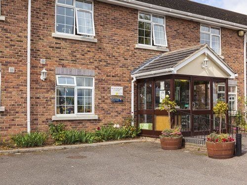 Exterior of Woodbury Court Care Home in Basildon, Essex
