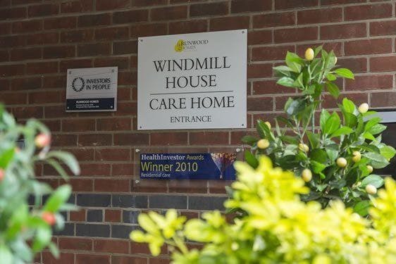 Exterior of Windmill House Care Home in Wymondham, South Norfolk