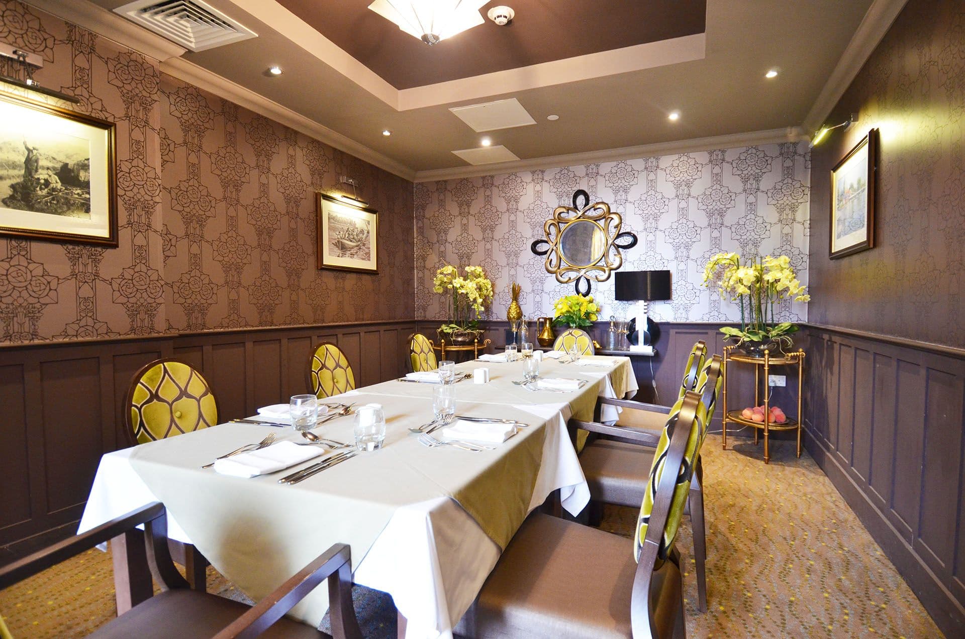 Dining room of Cliveden Manor in Marlow, Buckinghamshire