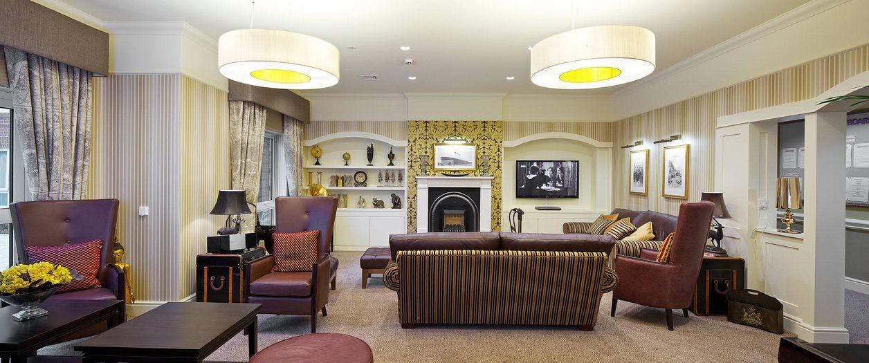 Communal Lounge at Moorlands Lodge at Surrey, South West England