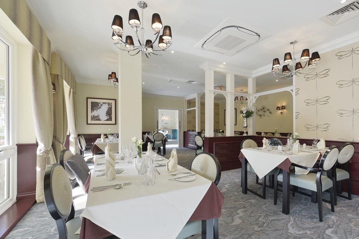 Dining Room at Chertsey Parklands Manor Care Home in Chertsey, Runnymede