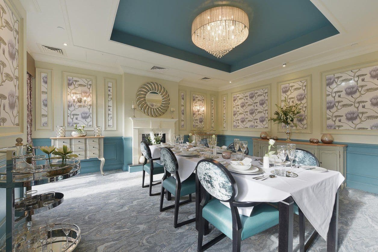 Dining Room at Chertsey Parklands Manor Care Home in Chertsey, Runnymede