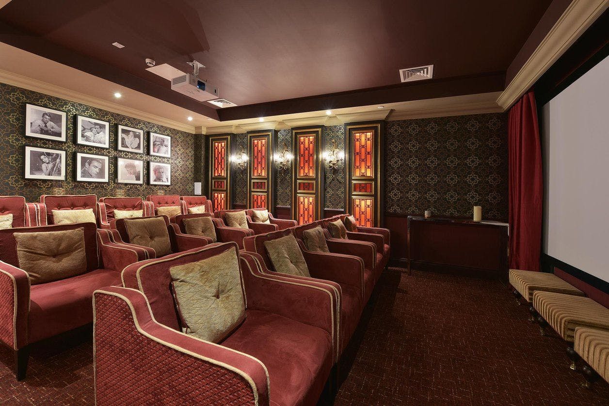 Cinema at Chertsey Parklands Manor Care Home in Chertsey, Runnymede