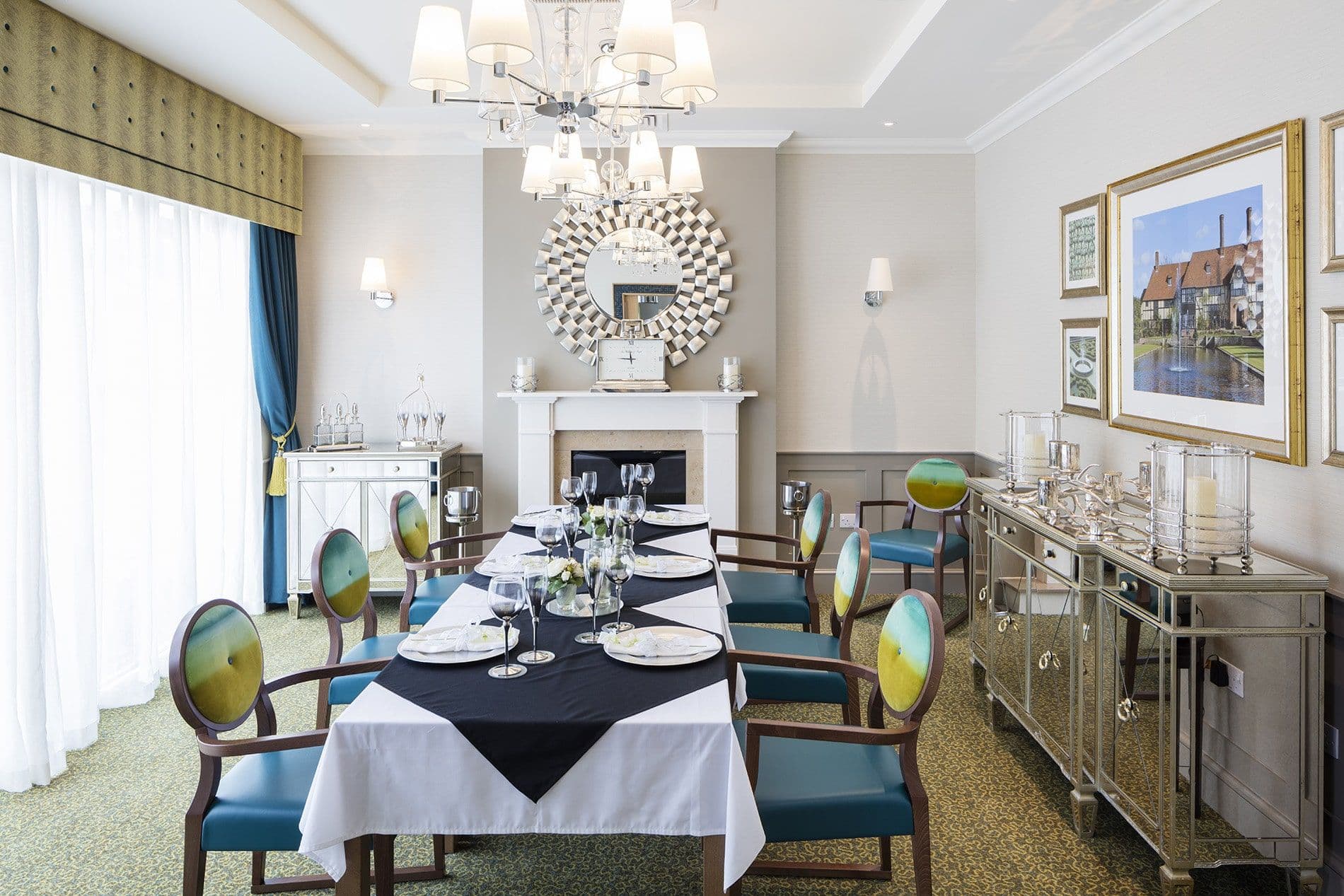 Dining Room at Camberley Heights Care Home in Camberley, Surrey