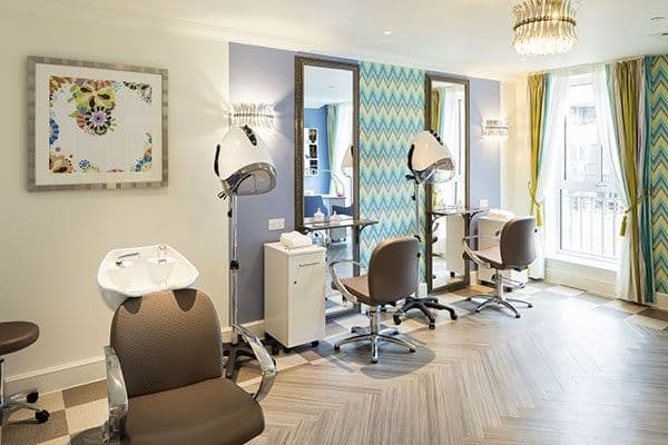 Salon at Camberley Heights Care Home in Camberley, Surrey