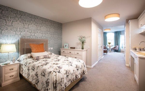 Bedroom in the Southampton Manor Care Home in Southampton