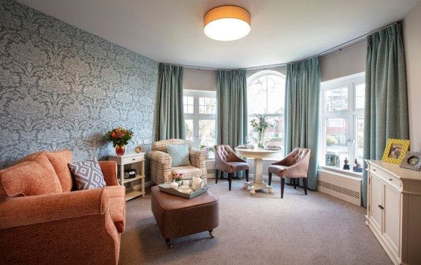 Lounge in the Southampton Manor Care Home in Southampton