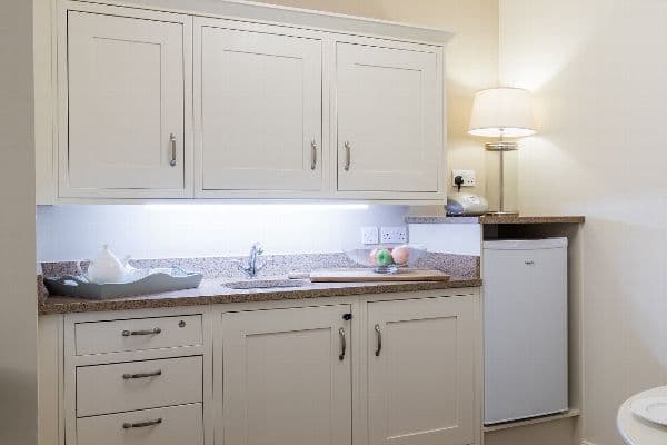 Kitchen at Chorleywood Manor Care Home in Chorleywood, Greater London