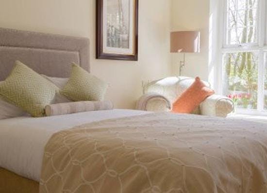 Bedroom of Southbourne Beach care home in Christchurch, Hampshire