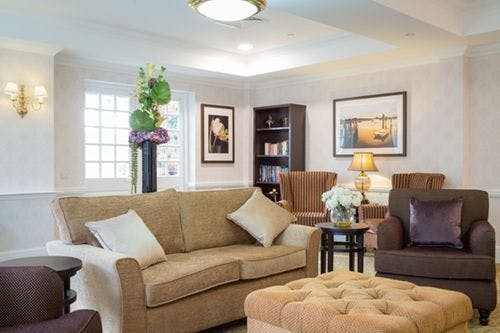 Communal Lounge at Virginia Water Care Home in Runnymede, Surrey