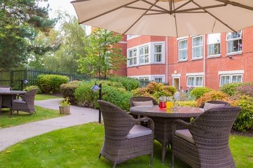 Garden at Virginia Water Care Home in Runnymede, Surrey