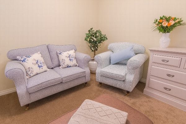 Communal Lounge at Virginia Water Care Home in Runnymede, Surrey
