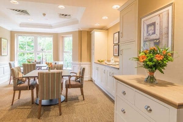 Dining Room at Virginia Water Care Home in Runnymede, Surrey