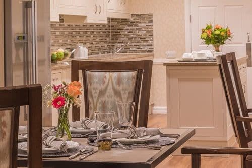 Dining Room at Virginia Water Care Home in Runnymede, Surrey