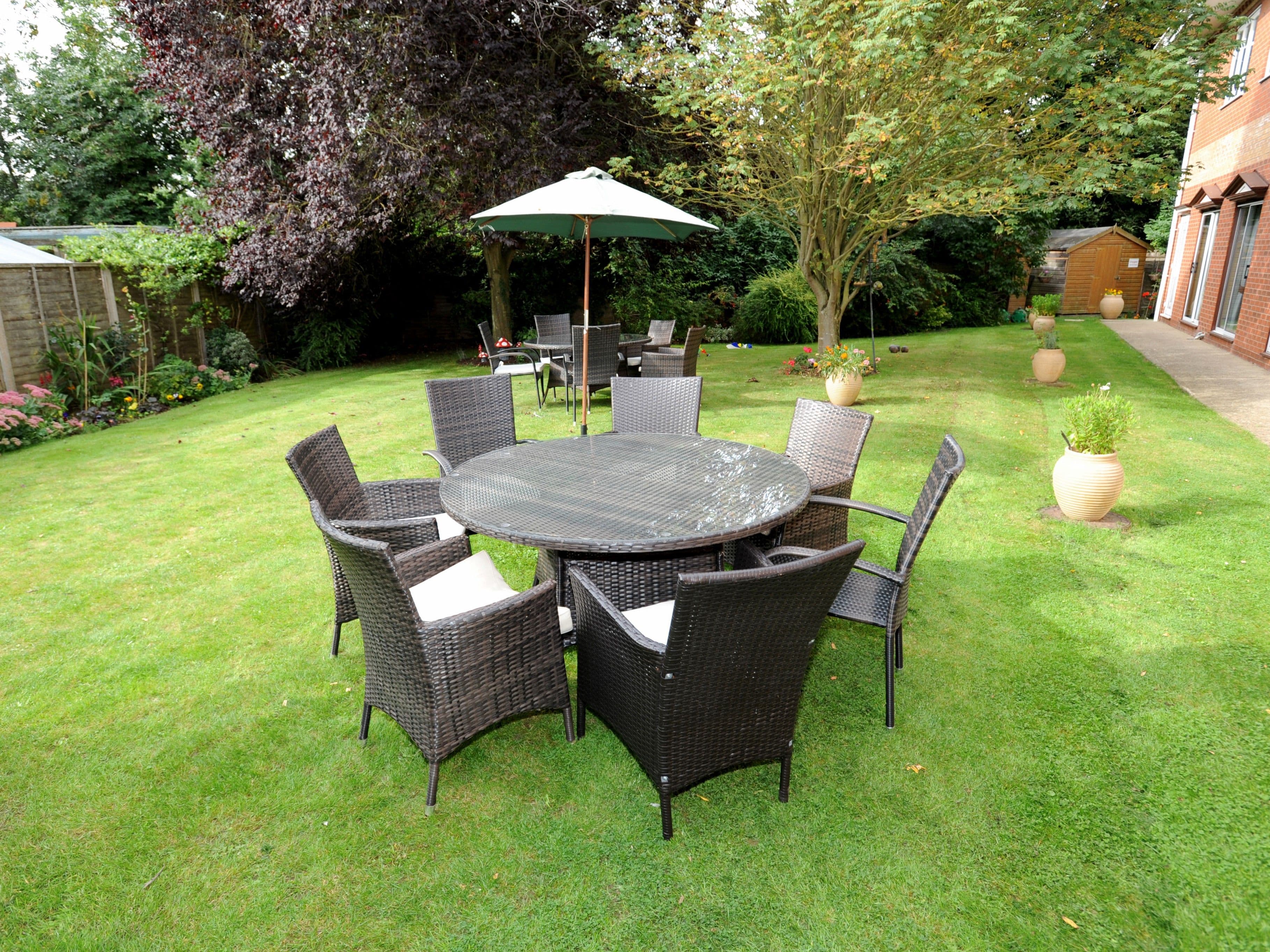 Garden area of Sandpiper care home in Alford, Lincolnshire