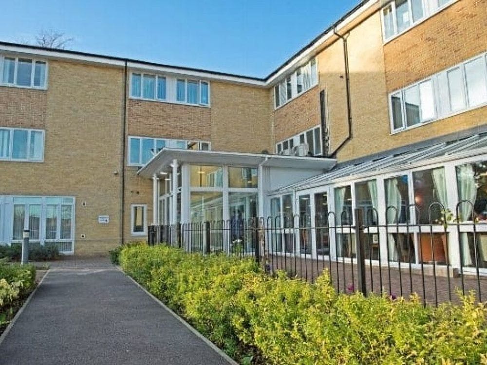 Exterior of Amherst Court Care Home in Chatham, Medway