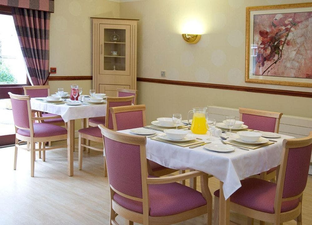The dining area in the Uplands Care Home in London