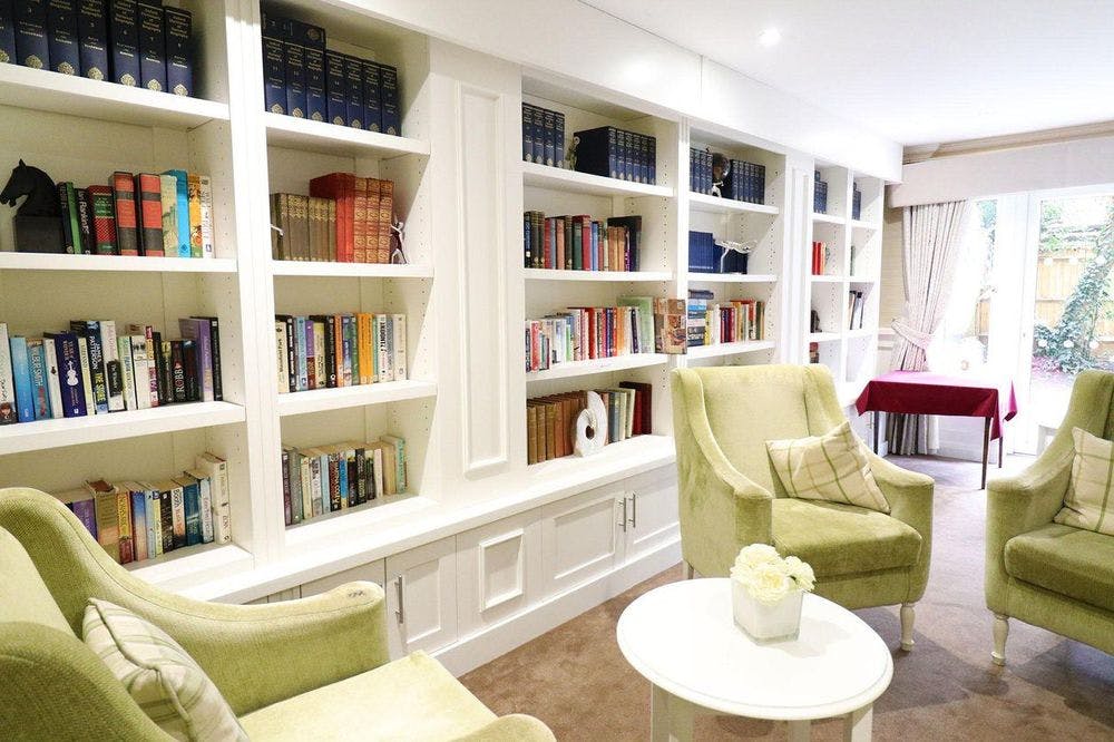 Library at  Wimbledon Common Care Home in Wimbledon, Greater London